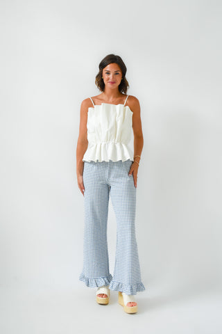 Go Gingham Style Ruffle Pant