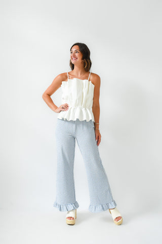 Go Gingham Style Ruffle Pant