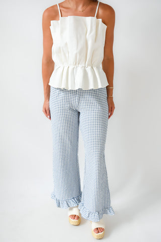 Go Gingham Style Ruffle Pant