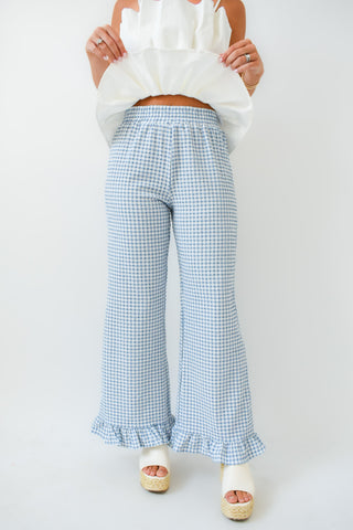 Go Gingham Style Ruffle Pant
