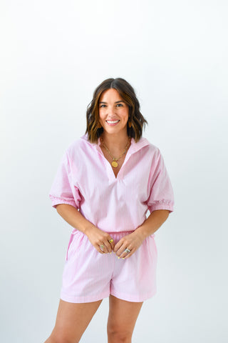 Blush Hour Striped Top
