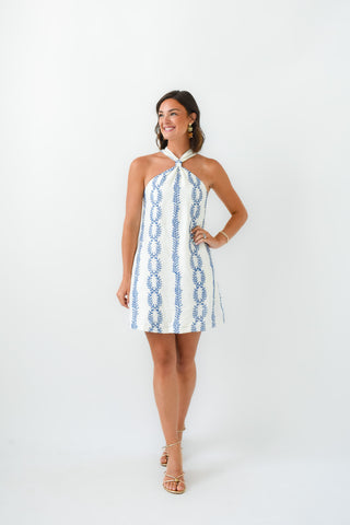 Tidewater Twist Halter Mini Dress