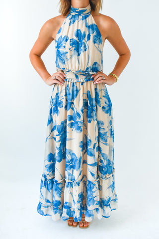 Too Hot To Halter Maxi Dress