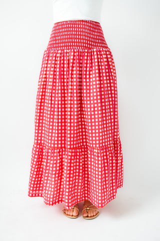 M+M Southern Sunset Smocked Skirt