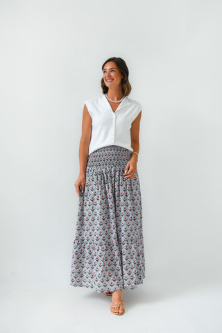 M+M Bluebell Smocked Skirt