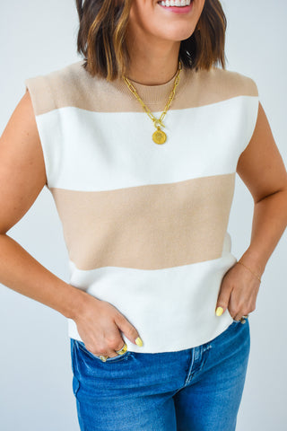 Line Up Block Stripe Top