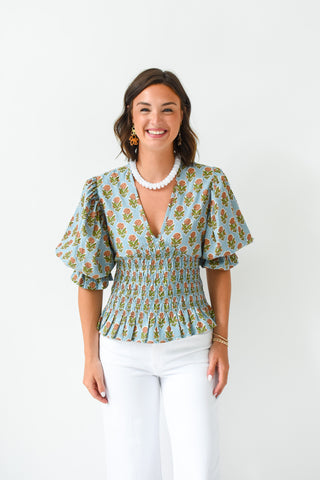 M+M Vintage Bloom Smocked Top