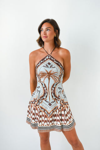 Cocoa Coast Halter Mini Dress