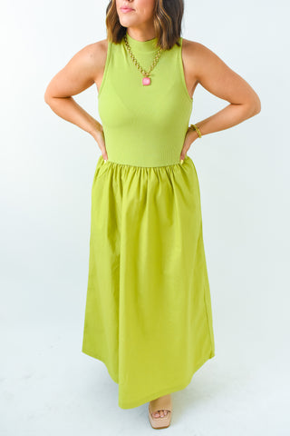 Karlie Solid Mock Maxi Dress