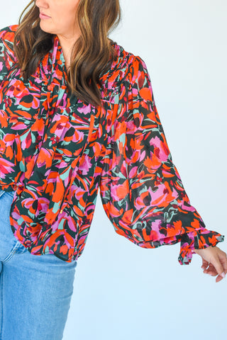 Continue To Blossom Floral Print Top