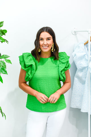 Going Green Flutter Sleeve Top