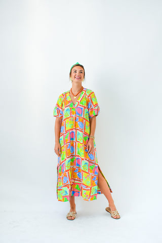 Karlie Fruit Gauze Maxi Dress