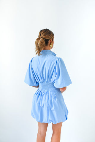 Karlie Poplin Bubble Hem Dress