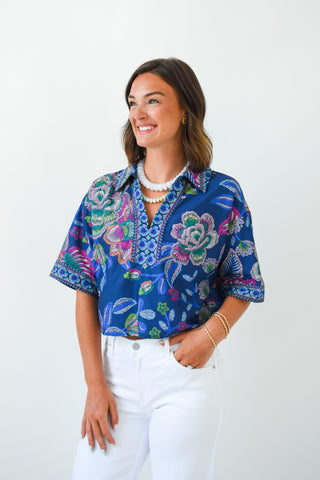 Boom Bloom Collared Top
