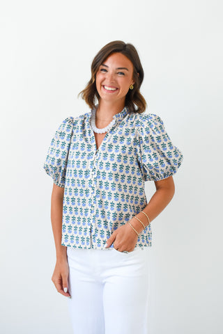Block Party Floral Print Top