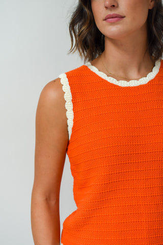 Orange State Of Mind Crochet Tank