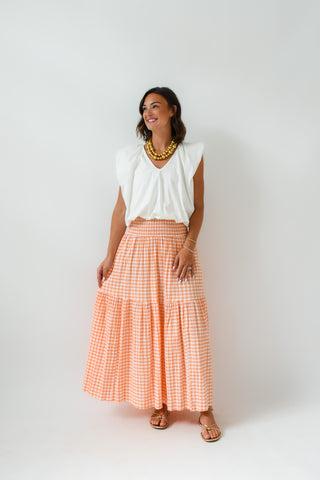 Gingham Glam Maxi Skirt