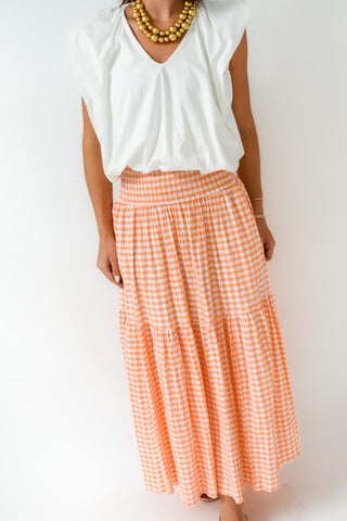 Gingham Glam Maxi Skirt