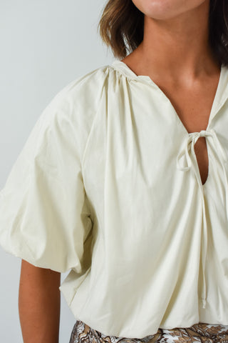 Karlie Poplin Bubble Tie Top