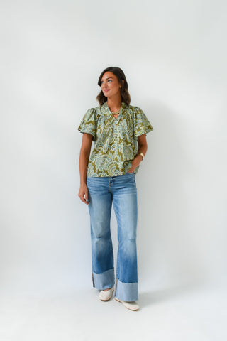 Paisley Promises V-Neck Top
