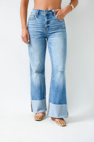 Hidden Happi High Rise Cuffed Jean