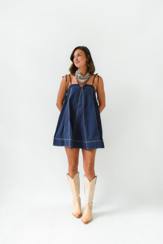 Navy Baby Swing Dress