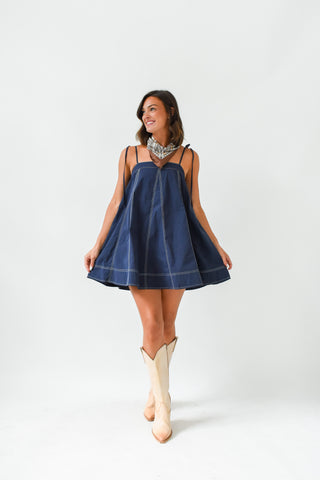 Navy Baby Swing Dress