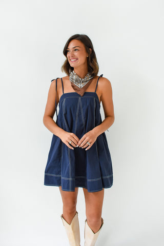 Navy Baby Swing Dress