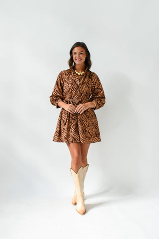 Wildly Wrapped Zebra Print Dress