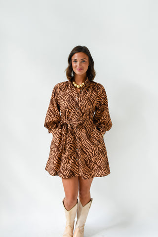 Wildly Wrapped Zebra Print Dress