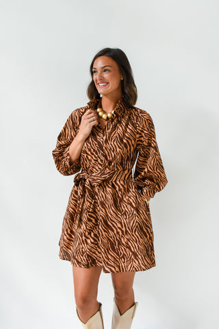 Wildly Wrapped Zebra Print Dress