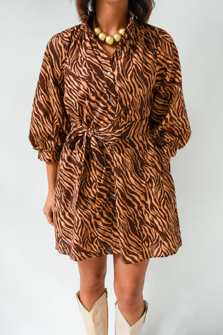 Wildly Wrapped Zebra Print Dress
