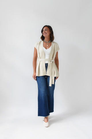 Oat So Chic Front Tie Vest