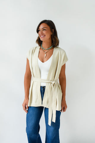 Oat So Chic Front Tie Vest