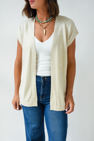 Oat So Chic Front Tie Vest