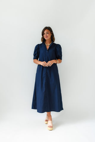 Karlie Poplin Maxi Shirt Dress
