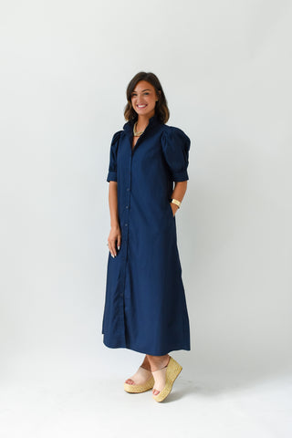 Karlie Poplin Maxi Shirt Dress