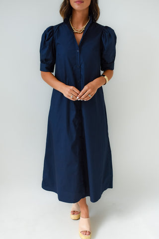Karlie Poplin Maxi Shirt Dress