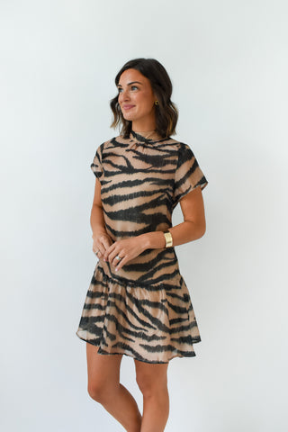 Untamed Beauty Tiger Print Dress