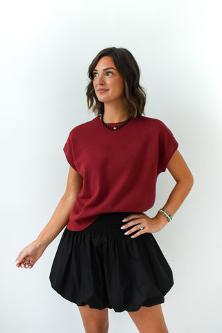 On Cloud Wine Knit Top