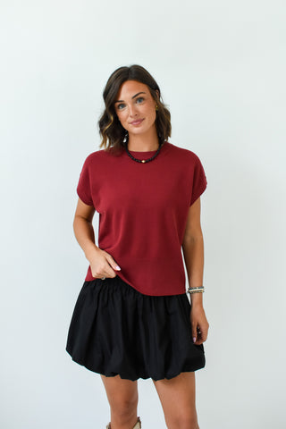 On Cloud Wine Knit Top