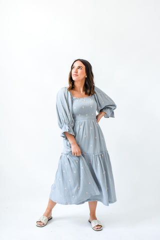 Wanderlust Floral Embroidered Midi Dress