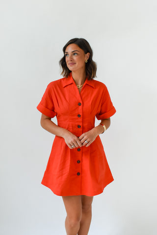 Feeling Zesty Button Up Dress