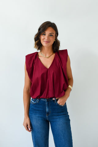 Karlie Poplin Bubble Top