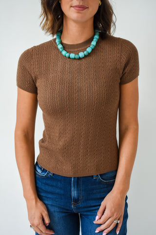 Cocoa Loco Pointelle Sweater
