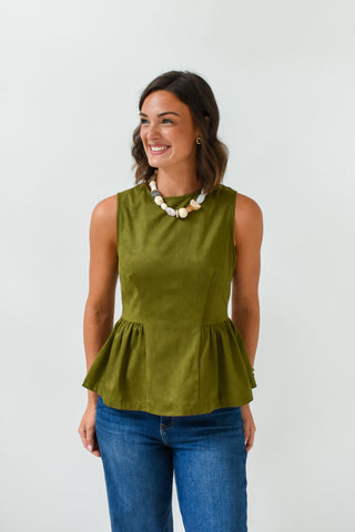 Suede With Love Peplum Top