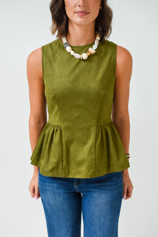 Suede With Love Peplum Top