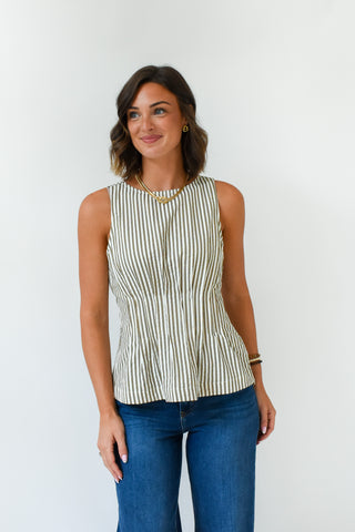 Right On Line Striped Top