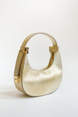 Leather Half-Moon Shoulder Bag