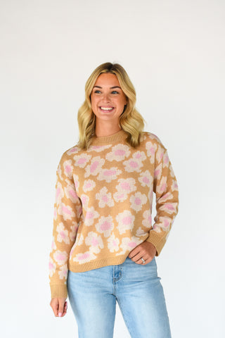 Rooting For You Floral Sweater